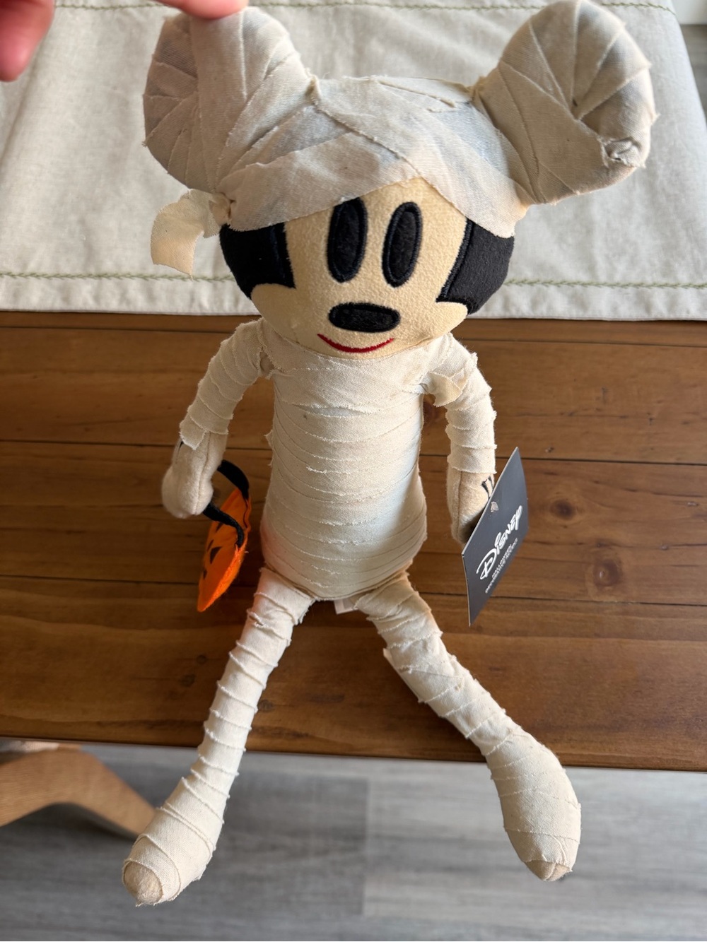 Disney Halloween Mummy Mickey Mouse Plush Costume - Cream